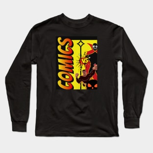 Comic Superguy with BAD GUY Long Sleeve T-Shirt